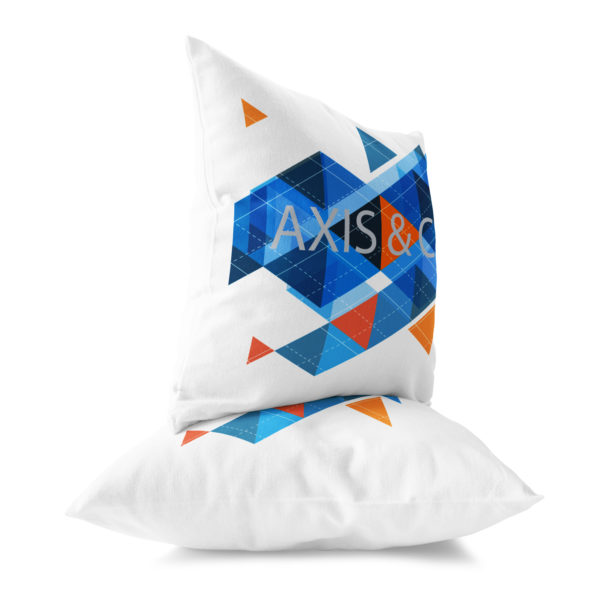 Promotional cushion custom printed with corporate logo