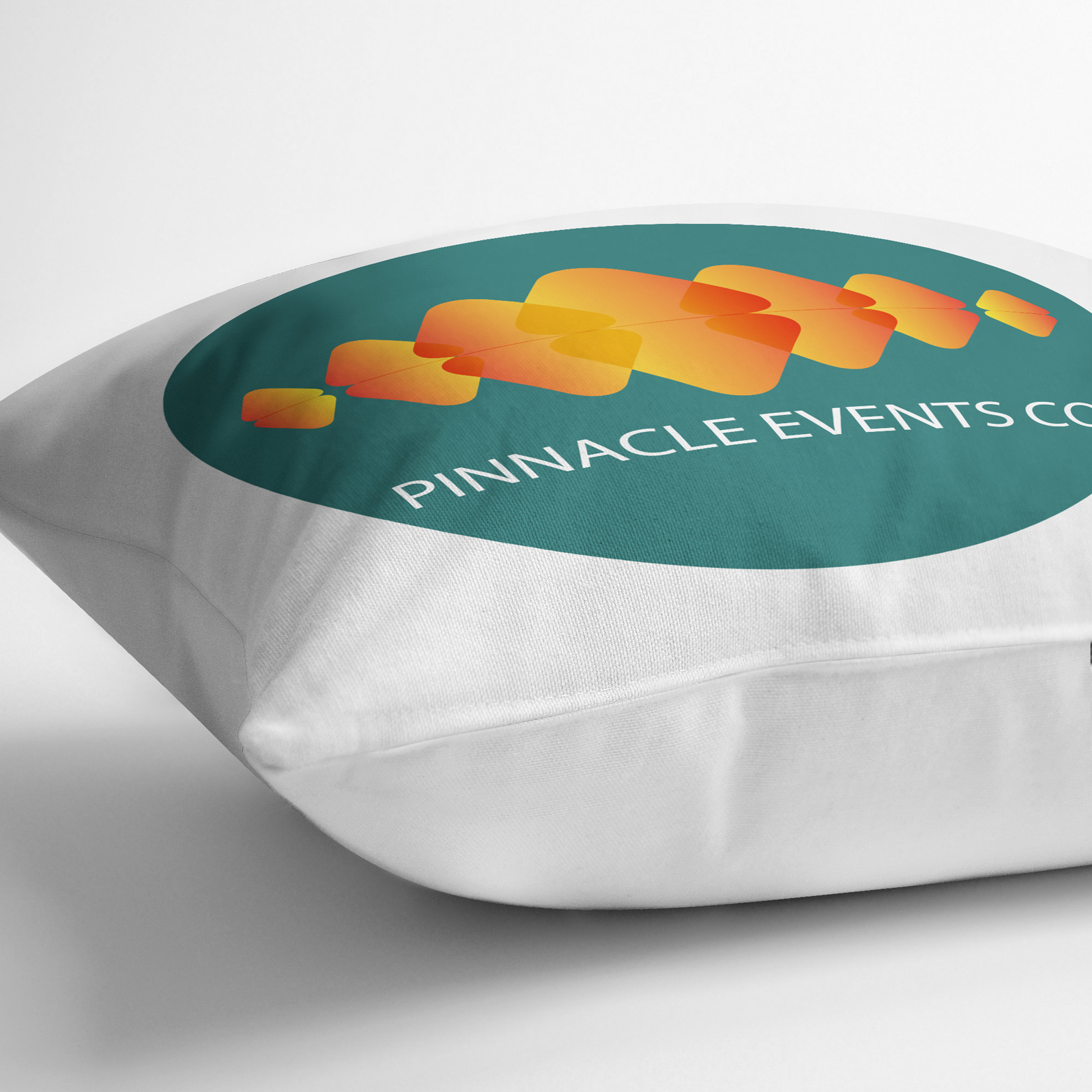 Side view of custom printed cushion