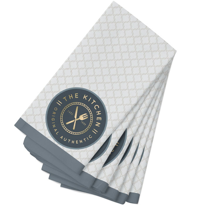 Custom printed napkins textile town