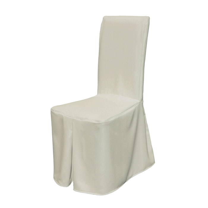 Chair Cover Poly Twill Ivory Large Round Back Pack of 30 Textile Town