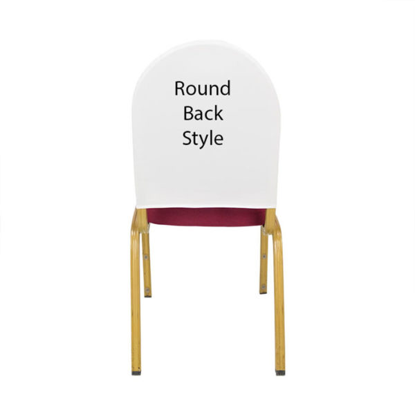 Chair Cover Poly Twill Ivory Large Round Back Pack of 30 Textile Town