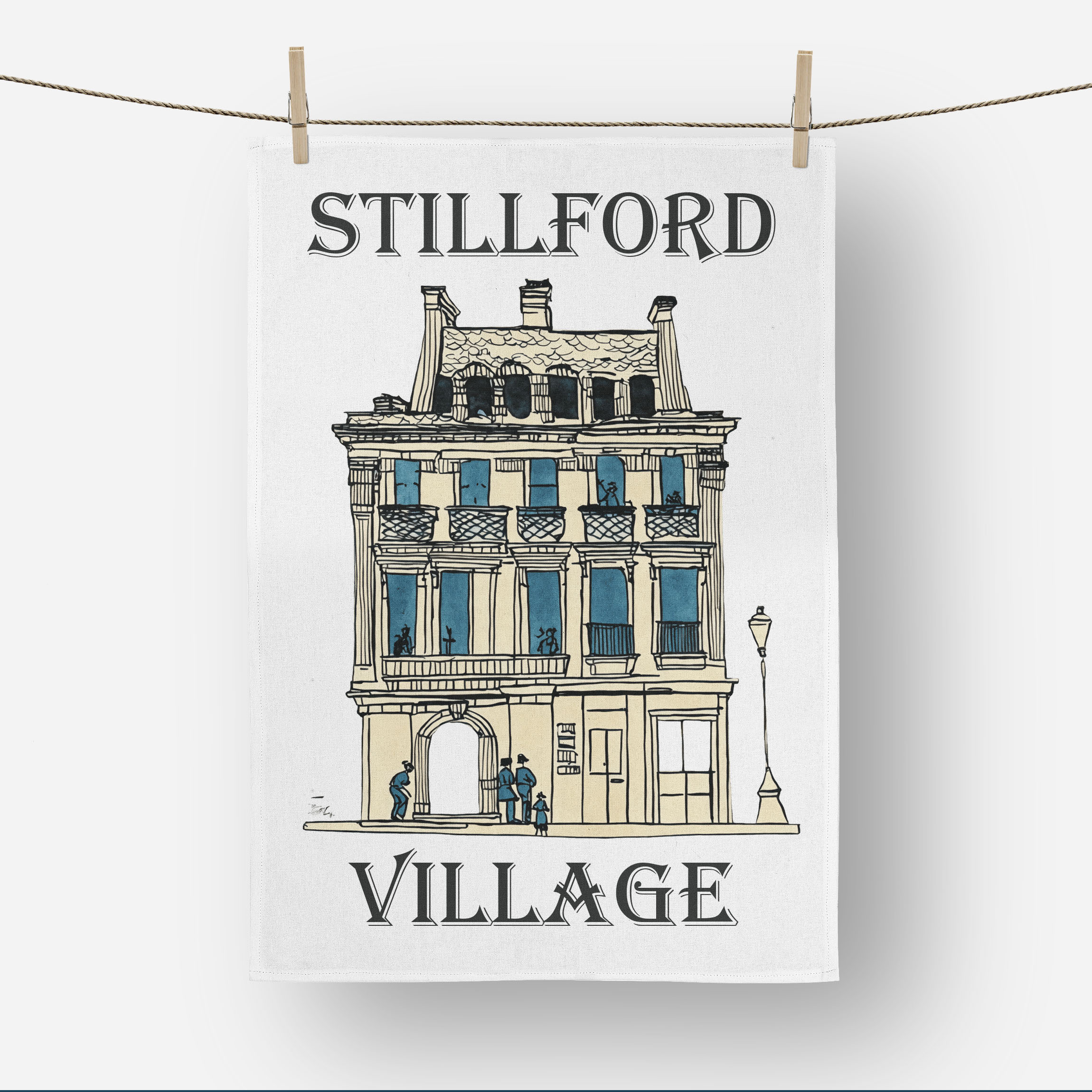 Custom printed tea towel