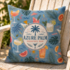 Full colour outdoor cushion on an outdoor chair