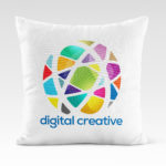 Custom printed cushion with company logo for promotional events
