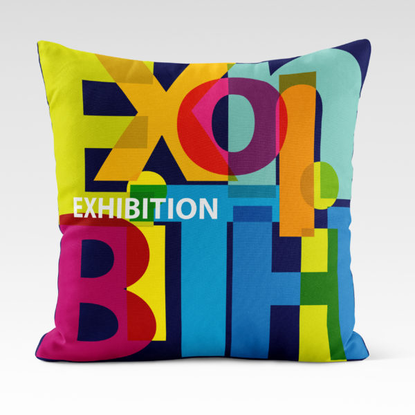 Cushion with printed logo for events