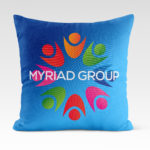 Custom printed cushion with company logo