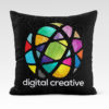 Printed cushion with corporate logo