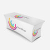 White printed stretchy tablecloth