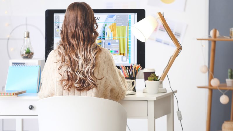 Customer ordering custom printed fabric